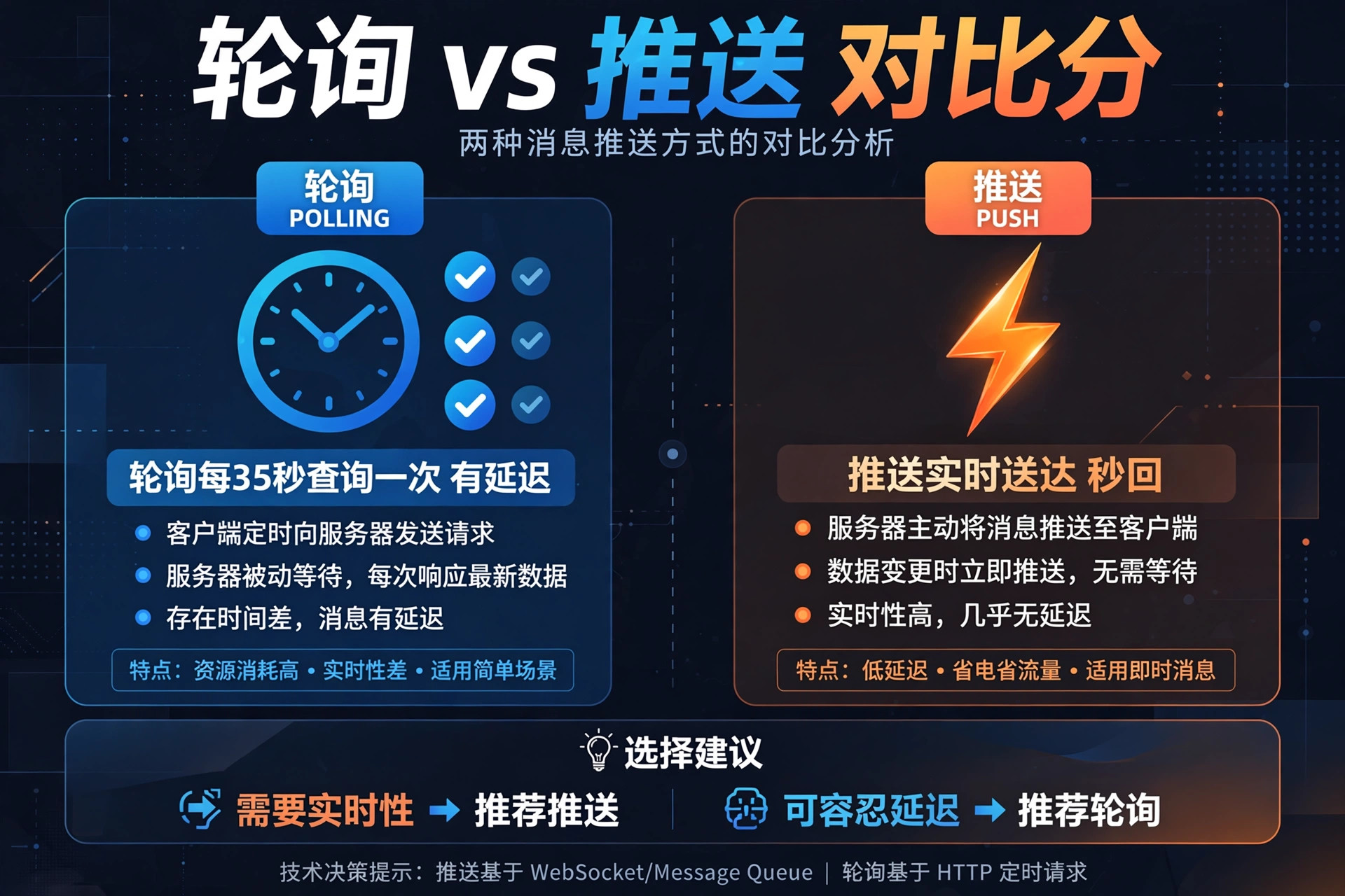 轮询 vs 推送